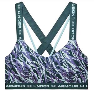 Under Armour Women’s Large L Crossback sports bra. Hunter green, purple & mint.